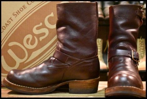 【9E 箱付 良品 11年】WESCO ウエスコ カスタムボス バーガンディ 9インチハイト ビブラム700シングル エンジニア ブーツ BOSS HOPESMORE
