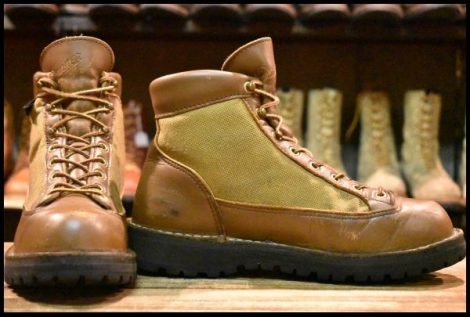 【7.5EE 箱付 良品 白タグ】Danner ダナーライト 30420X 茶 ブラウン カーキ ゴアテックス GORE-TEX 編み上げ ハイキング ブーツ HOPESMORE