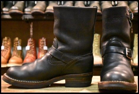【7.5E 良品 11年】WESCO ウエスコ カスタムボス 黒 ブラック 8インチハイト ビブラム430シングル エンジニア ブーツ BOSS HOPESMORE