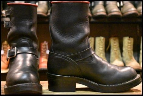 【8.5D 箱付 良品 11年】WESCO ウエスコ カスタムボス ブラック 黒 ビブラム430ダブル エンジニア ブーツ BOSS HOPESMORE