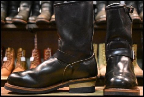 【8.5D 良品 PT99プリント 旧シルエット 03年】レッドウィング 2268 エンジニア 黒 ブラック スチールトゥ ブーツ redwing HOPESMORE