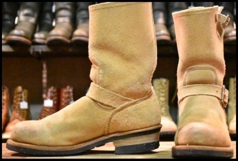 【7.5D 良品 PT99プリント 旧シルエット 06年】レッドウィング 8268 スエードエンジニア ラフアウト ブーツ redwing HOPESMORE