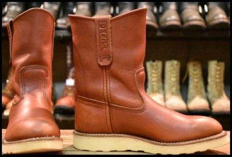 【5D 良品 07年】レッドウィング 8866 ペコス 赤茶 オロラセット プルオン クッションソール ブーツ redwing pecos HOPESMORE