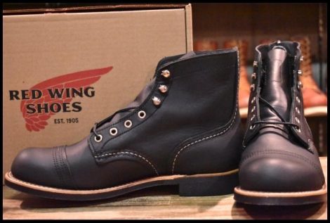 【8.5D 箱付 未使用 24年】レッドウィング 8084 アイアンレンジャー ブラック ハーネス 黒 キャップトゥ ブーツ redwing HOPESMORE