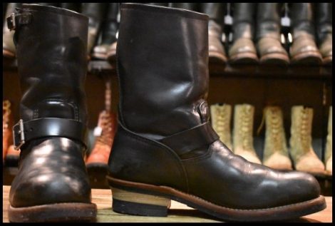 【9.5D 良品 08年】レッドウィング 2268 エンジニア 黒 ブラッククローム スチールトゥ プルオン ブーツ redwing HOPESMORE