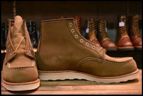 【8.5D 箱付 未使用 24年】レッドウィング 8881 アイリッシュセッター オリーブモハヴェ 編み上げ モックトゥ ブーツ redwing HOPESMORE