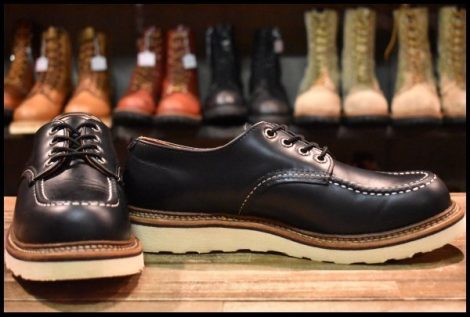 【8D 美品 19年】レッドウィング 8106 オックスフォード 黒 ブラッククローム 短靴 ローカット 編み上げ ブーツ redwing HOPESMORE