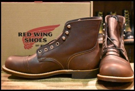 【9D 箱付 未使用 25年】レッドウィング 8111 アイアンレンジャー アンバー ハーネス キャップトゥ ブラウン ブーツ redwing HOPESMORE