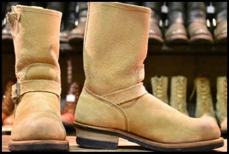 【7.5D 良品 PT99プリント 旧シルエット 06年】レッドウィング 8268 スエードエンジニア ラフアウト ブーツ redwing HOPESMORE