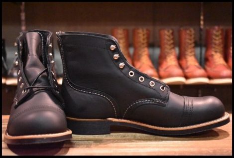【8.5D 箱付 未使用 24年】レッドウィング 8084 アイアンレンジャー ブラック ハーネス 黒 キャップトゥ ブーツ redwing HOPESMORE