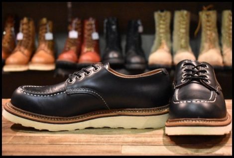 【8D 美品 19年】レッドウィング 8106 オックスフォード 黒 ブラッククローム 短靴 ローカット 編み上げ ブーツ redwing HOPESMORE