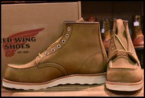 【8.5D 箱付 未使用 24年】レッドウィング 8881 アイリッシュセッター オリーブモハヴェ 編み上げ モックトゥ ブーツ redwing HOPESMORE