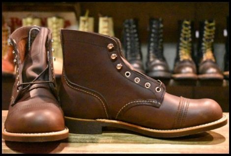 【9D 箱付 未使用 25年】レッドウィング 8111 アイアンレンジャー アンバー ハーネス キャップトゥ ブラウン ブーツ redwing HOPESMORE
