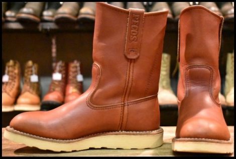【5D 良品 07年】レッドウィング 8866 ペコス 赤茶 オロラセット プルオン クッションソール ブーツ redwing pecos HOPESMORE