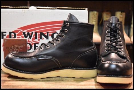 【9D 箱付 良品 羽タグ 02年】レッドウィング 8130 アイリッシュセッター 黒 ブラッククローム モックトゥ 8179 ブーツ redwing HOPESMORE