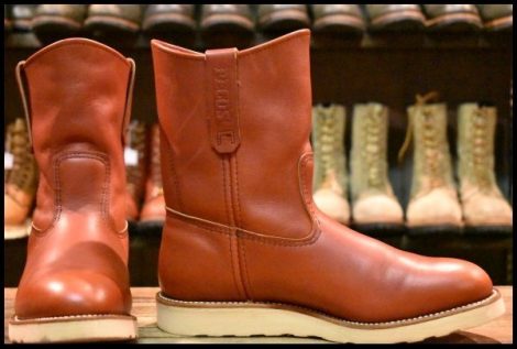 【9.5E 美品 18年】レッドウィング 8866 ペコス 赤茶 オロラセット プルオン ブーツ redwing pecos HOPESMORE