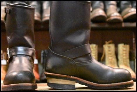 【5D 良品 08年】レッドウィング 2268 エンジニア 黒 ブラッククローム スチールトゥ プルオン ブーツ redwing HOPESMORE