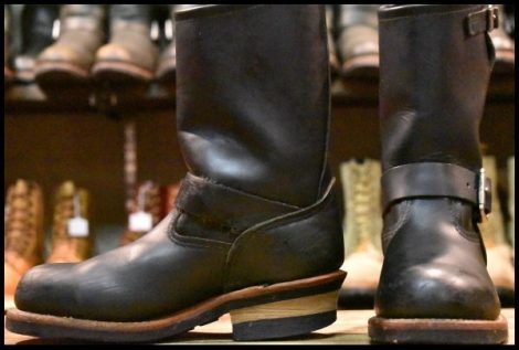【5D 良品 08年】レッドウィング 2268 エンジニア 黒 ブラッククローム スチールトゥ プルオン ブーツ redwing HOPESMORE