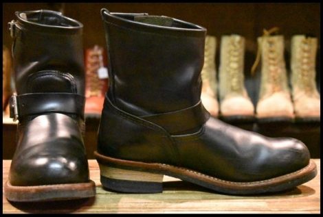 【9D 良品 13年】レッドウィング 2976 ショート エンジニア 黒 ブラッククローム スチールトゥ ブーツ redwing HOPESMORE