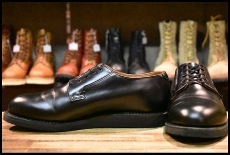 【9.5D 美品 24年】レッドウィング 101 ポストマン シューズ 黒 ブラック シャパラル ローカット 短靴 編み上げ ブーツ redwing HOPESMORE