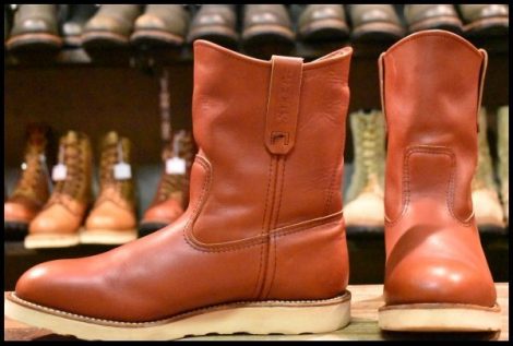 【9.5E 美品 18年】レッドウィング 8866 ペコス 赤茶 オロラセット プルオン ブーツ redwing pecos HOPESMORE
