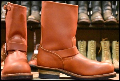 【9D 未使用 15年】レッドウィング 8271 エンジニア 赤茶 オロラセット スチールトゥ プルオン ブーツ redwing HOPESMORE