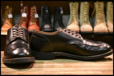 【8D 美品 18年】レッドウィング 8070 スポーツ オックスフォード 黒 クローンダイク モックトゥ 短靴 ブーツ redwing HOPESMORE