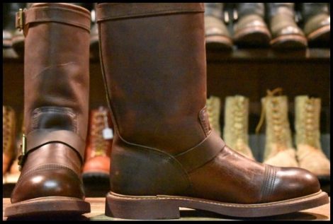【9D 美品 11年】レッドウィング 8121 エンジニア アイアンスミス アンバーハーネスプルアップレザー 茶 ブーツ redwing HOPESMORE