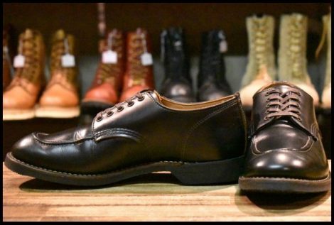 【8D 美品 18年】レッドウィング 8070 スポーツ オックスフォード 黒 クローンダイク モックトゥ 短靴 ブーツ redwing HOPESMORE