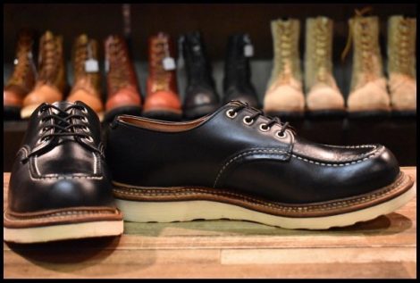 【9D 良品 19年】レッドウィング 8106 オックスフォード 黒 ブラッククローム 短靴 ローカット 編み上げ ブーツ redwing HOPESMORE