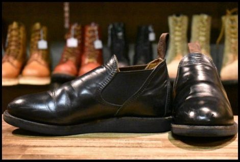 【7D 良品 21年】レッドウィング 9198 ポストマンロメオ ブラック シャパラル サイドゴア ローカット ブーツ redwing HOPESMORE