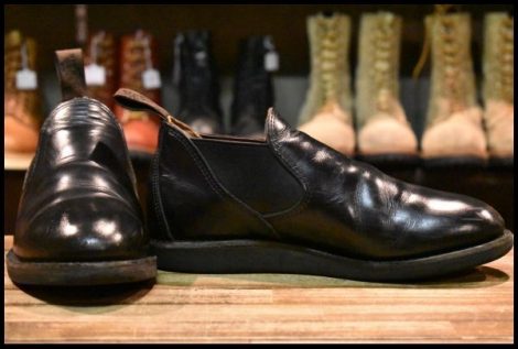 【7D 良品 21年】レッドウィング 9198 ポストマンロメオ ブラック シャパラル サイドゴア ローカット ブーツ redwing HOPESMORE