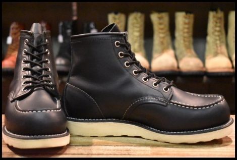 【7E 美品 15年】レッドウィング 8179 アイリッシュセッター 黒 ブラッククローム モックトゥ 編み上げ ブーツ redwing HOPESMORE
