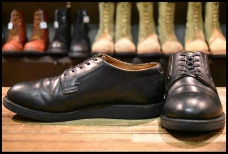 【8D 良品 17年】レッドウィング 101 ポストマン シューズ 黒 ブラック シャパラル 短靴 ローカット 編み上げ ブーツ redwing HOPESMORE