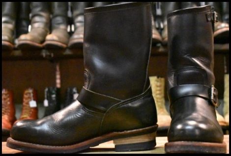 【9D 良品 11年】レッドウィング 2268 エンジニア 黒 ブラッククローム スチールトゥ ブーツ redwing HOPESMORE