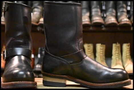 【9D 良品 11年】レッドウィング 2268 エンジニア 黒 ブラッククローム スチールトゥ ブーツ redwing HOPESMORE