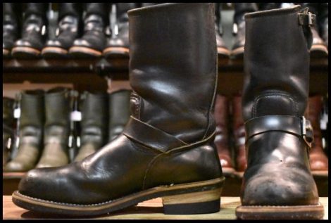 【7.5D 中古 PT91プリント】レッドウィング 8270 ナイフポケット エンジニア ブラック 黒 スチールトゥ ブーツ redwing HOPESMORE