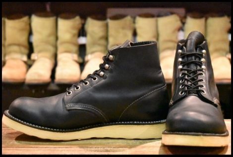 【8.5D 良品 08年】レッドウィング 8165 アイリッシュセッター 黒 ブラッククローム プレーントゥ 編み上げ ブーツ redwing HOPESMORE