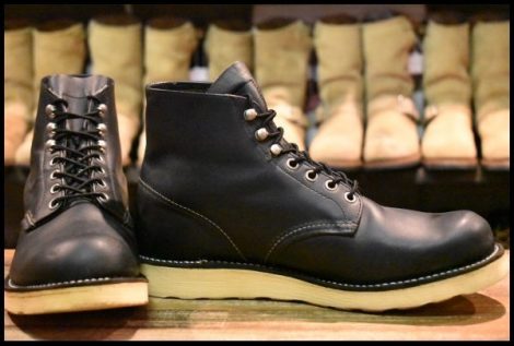 【8.5D 良品 08年】レッドウィング 8165 アイリッシュセッター 黒 ブラッククローム プレーントゥ 編み上げ ブーツ redwing HOPESMORE