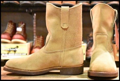 【7E DEAD 羽タグ 97年】レッドウィング 1188 スエード ペコス タン ラフアウト ベージュ ブーツ redwing pecos HOPESMORE