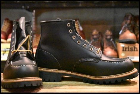 【11E 箱付 未使用 16年】レッドウィング 8176 ビブラム アイリッシュセッター 黒 ブラッククローム モックトゥ ブーツ redwing HOPESMORE