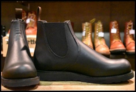 【9.5D 箱付 未使用 24年】レッドウィング 3194 クラシックチェルシー サイドゴア ブラック ハーネス 黒 ブーツ redwing HOPESMORE