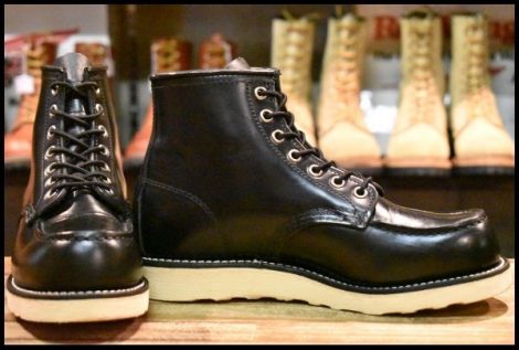 【6D 箱付 美品 リミテッド限定 19年】レッドウィング 8848 アイリッシュセッター 黒 ブラック ガラスレザー ブーツ redwing HOPESMORE