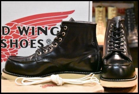 【6D 箱付 美品 リミテッド限定 19年】レッドウィング 8848 アイリッシュセッター 黒 ブラック ガラスレザー ブーツ redwing HOPESMORE