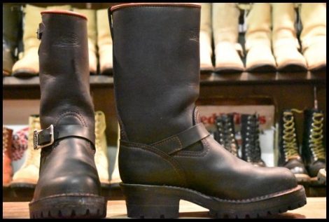 【8EE 箱付 良品 10年】WESCO ウエスコ カスタムボス ブラック 黒 ビブラム100ダブル エンジニア ブーツ BOSS HOPESMORE