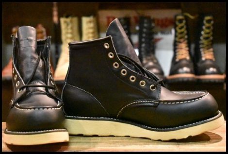 【6.5D DEAD 羽タグ 99年】レッドウィング 8130 アイリッシュセッター 黒 ブラッククローム モックトゥ 8179 ブーツ redwing HOPESMORE