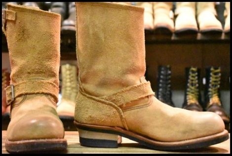 【8.5D 良品 08年】レッドウィング 8178 スエード エンジニア 茶 ミュールスキナー ブラウン スチールトゥ ブーツ redwing HOPESMORE