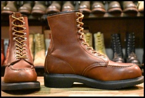 【8D 良品 旧羽タグ PT83】レッドウィング 4440 ブラウン ロング 赤茶 スーパーソール モックトゥ スチールトゥ ブーツ redwing HOPESMORE