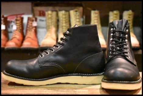 【7.5D 良品 06年】レッドウィング 8165 アイリッシュセッター 黒 ブラッククローム プレーントゥ 編み上げ ブーツ redwing HOPESMORE