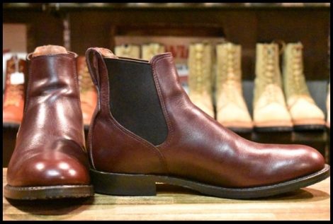 【10D 美品 16年】レッドウィング 9077 ミルワン コングレス ブラックチェリー フェザーストーン サイドゴア ブーツ redwing HOPESMORE